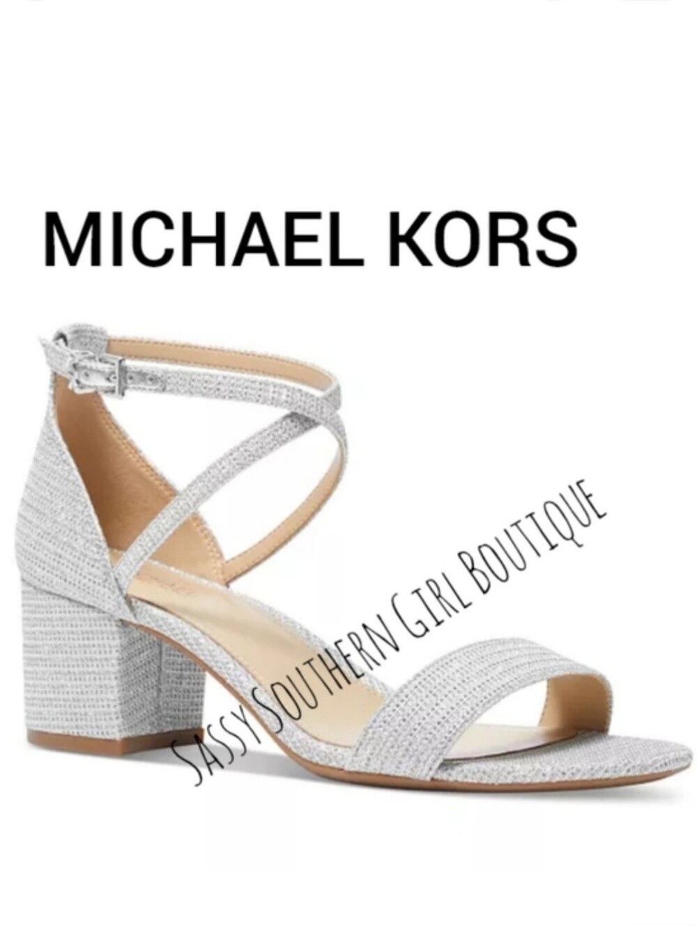 🆕⭐ Micheal Kors Silver Sandals